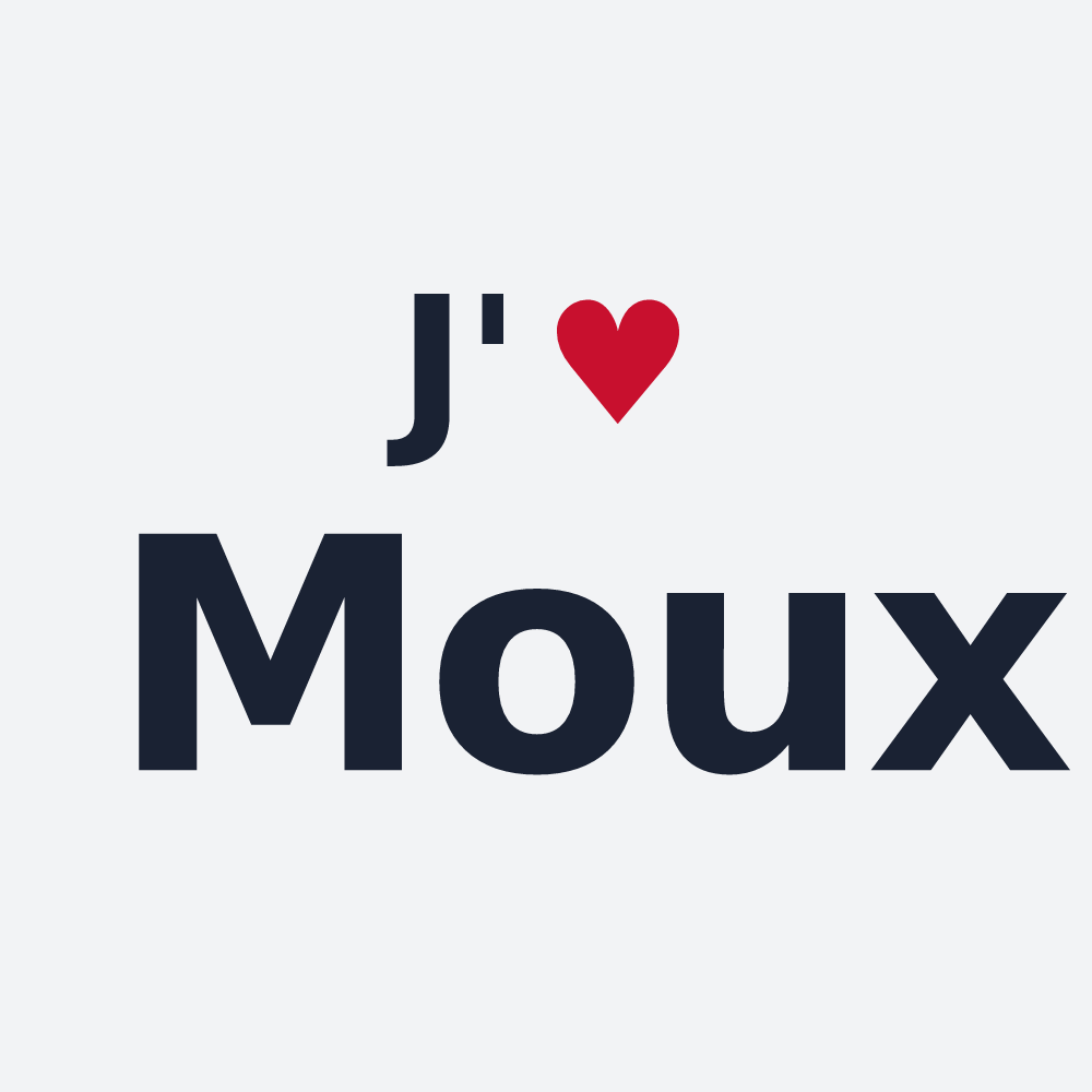 Poster personnalisé Moux — design J'aime Moux