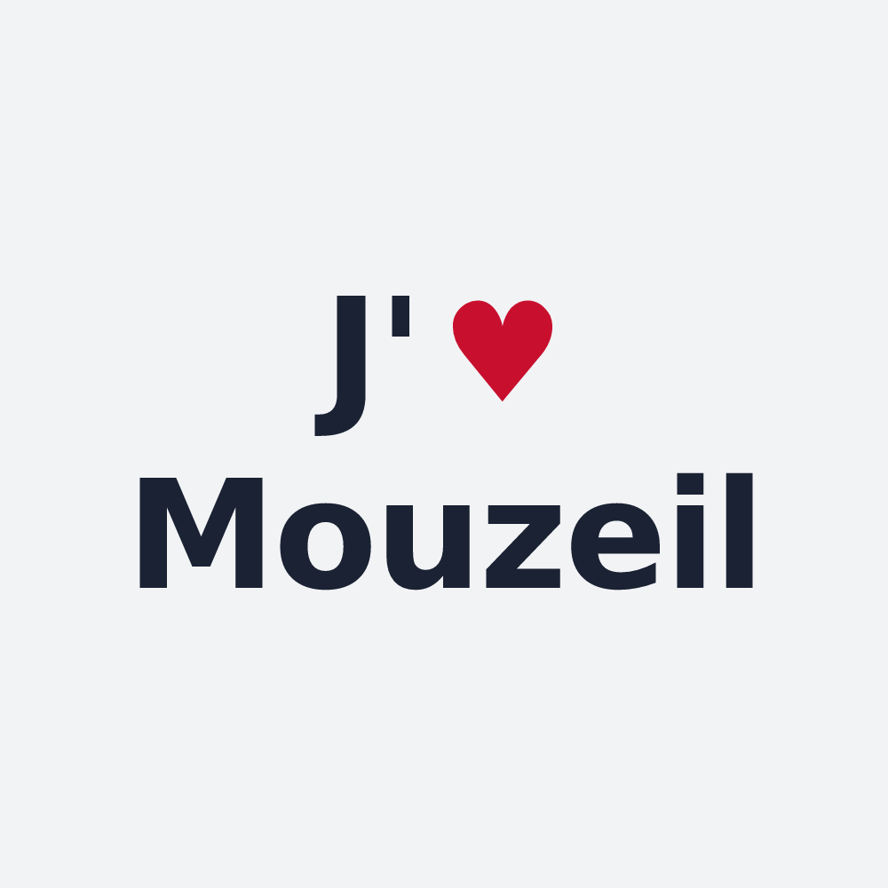 Poster personnalisé Mouzeil — design J'aime Mouzeil