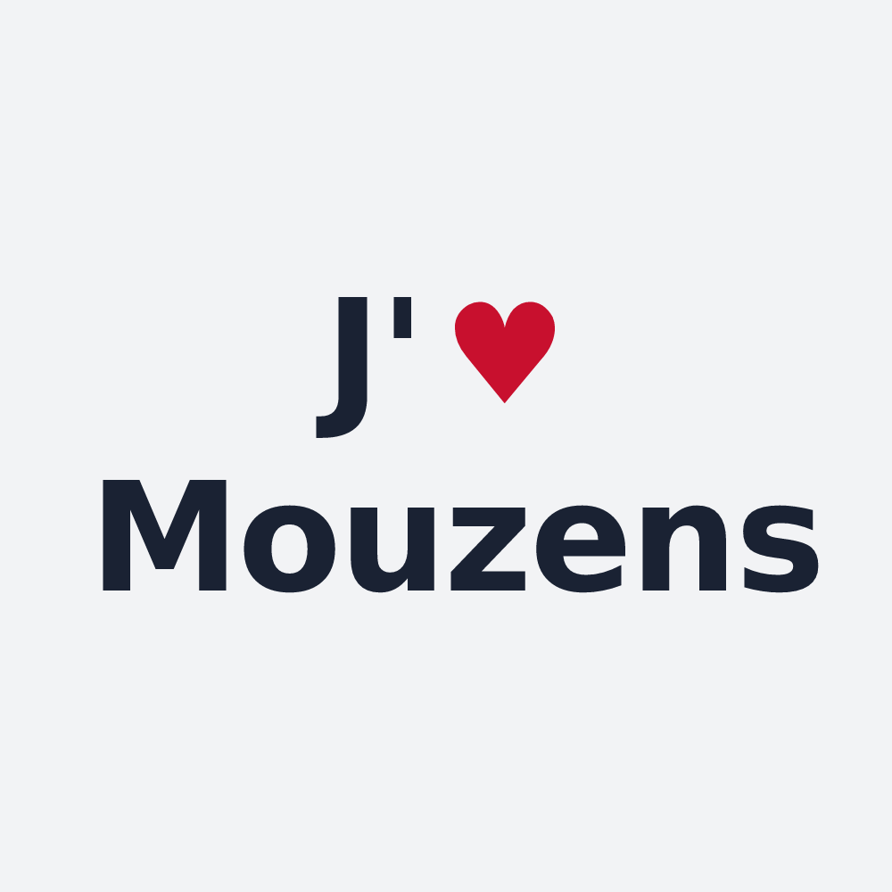 Poster personnalisé Mouzens — design J'aime Mouzens