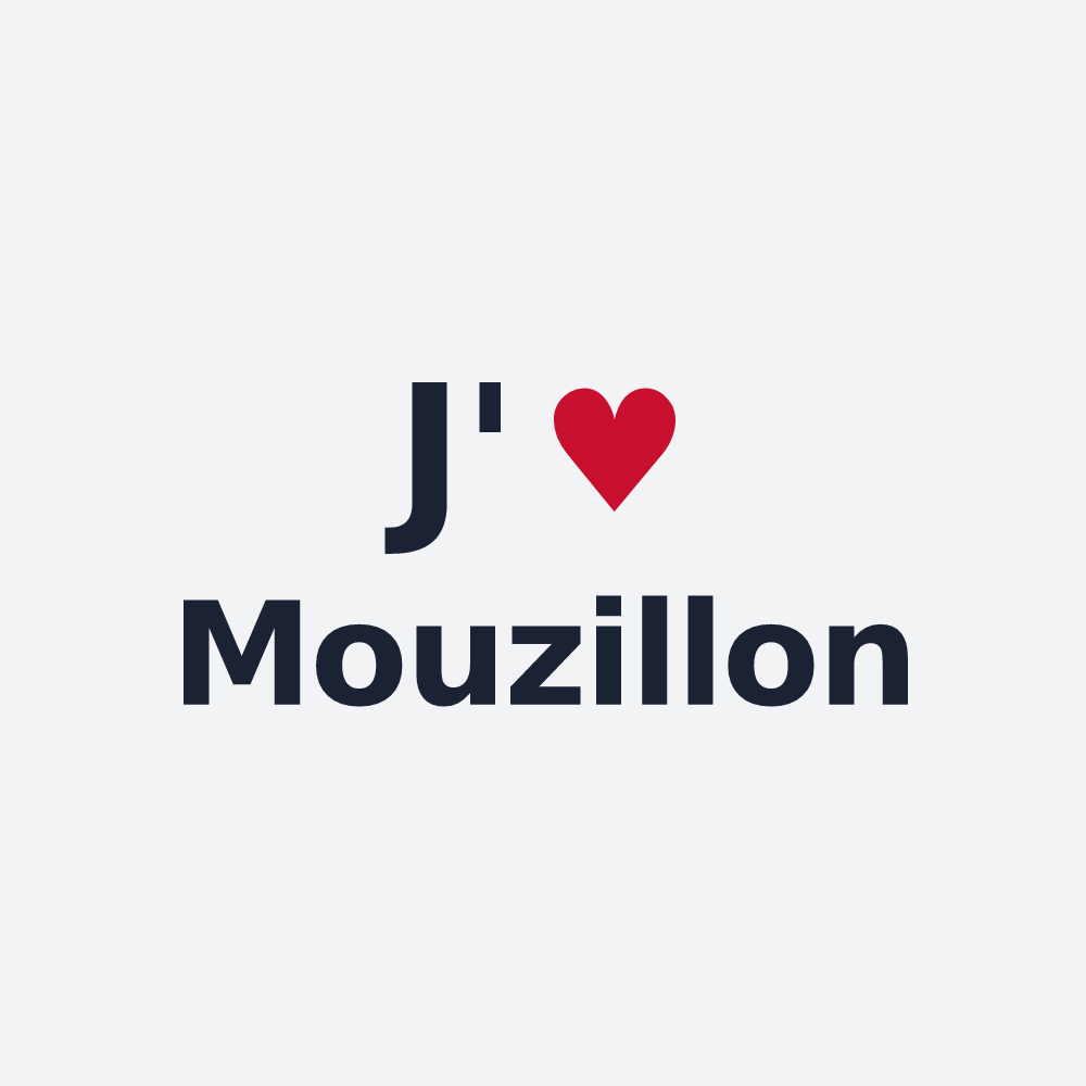 Poster personnalisé Mouzillon — design « J'aime Mouzillon » imprimé sur le poster
