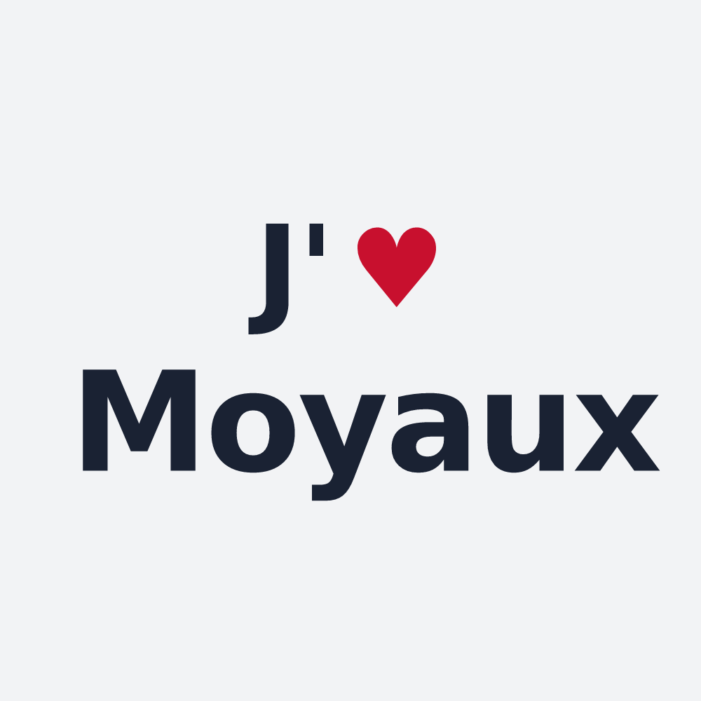 Poster personnalisé Moyaux — design J'aime Moyaux