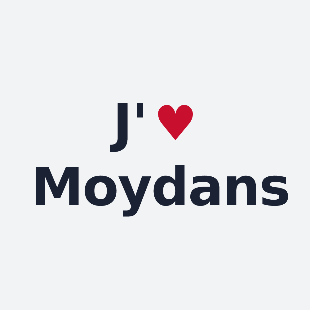 Poster personnalisé Moydans — design J'aime Moydans