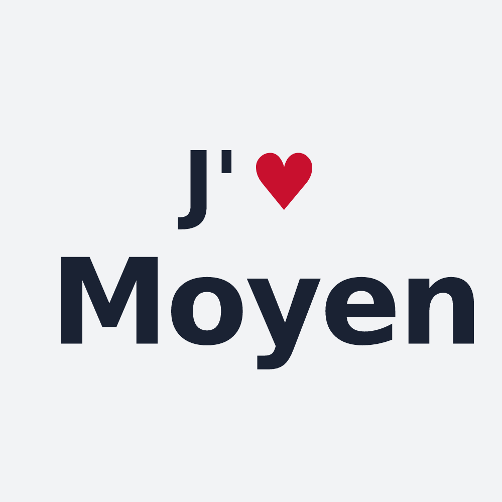 Poster personnalisé Moyen — design J'aime Moyen