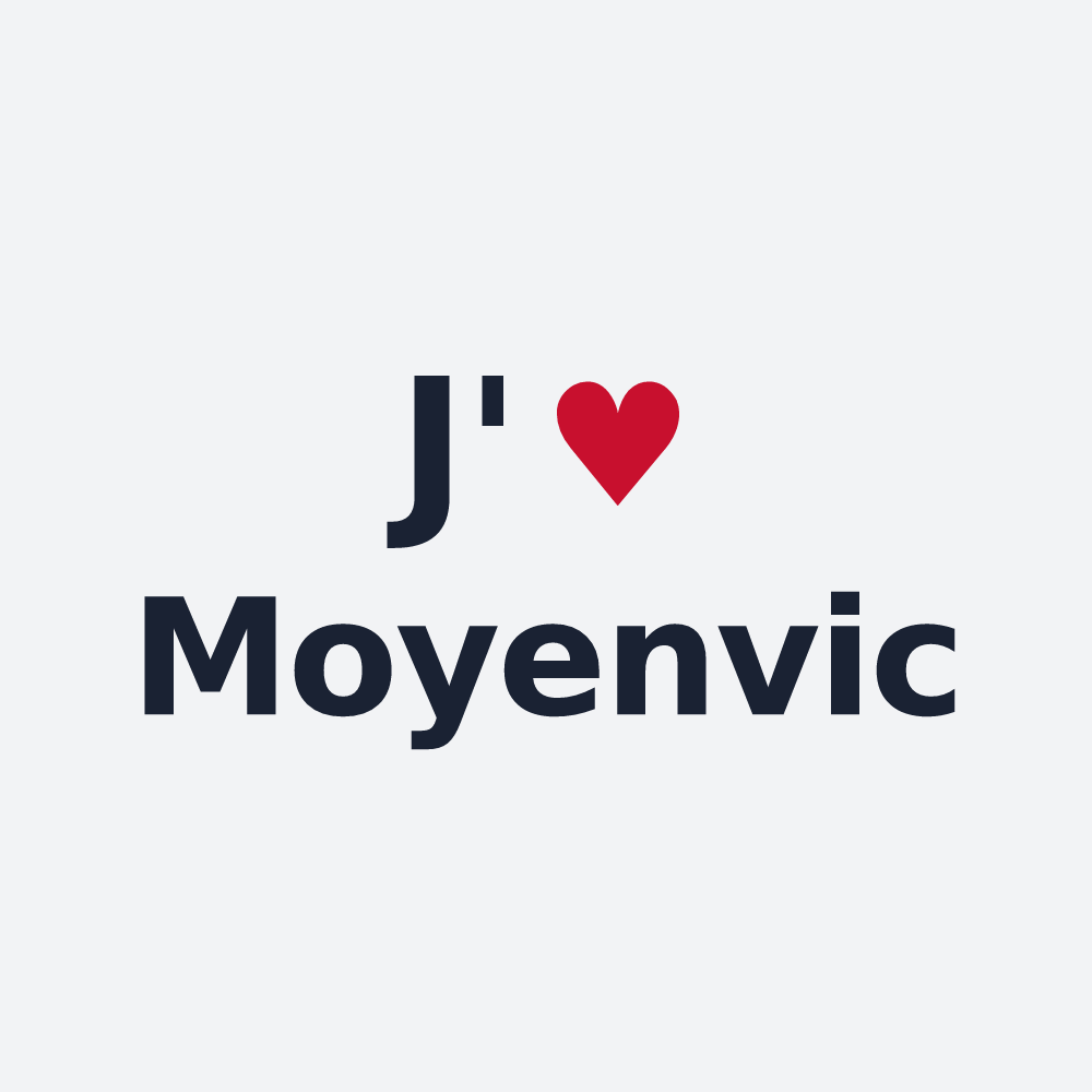 Poster personnalisé Moyenvic — design J'aime Moyenvic