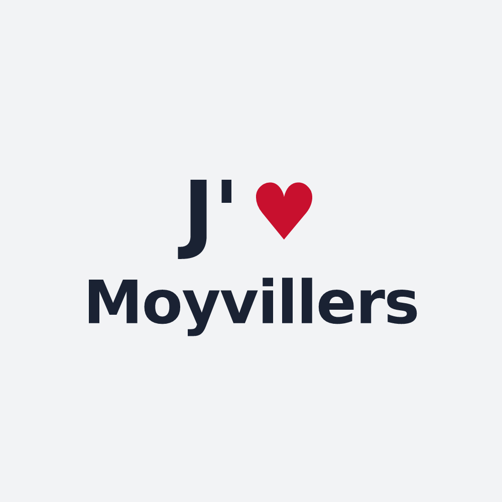 Poster personnalisé Moyvillers — design J'aime Moyvillers
