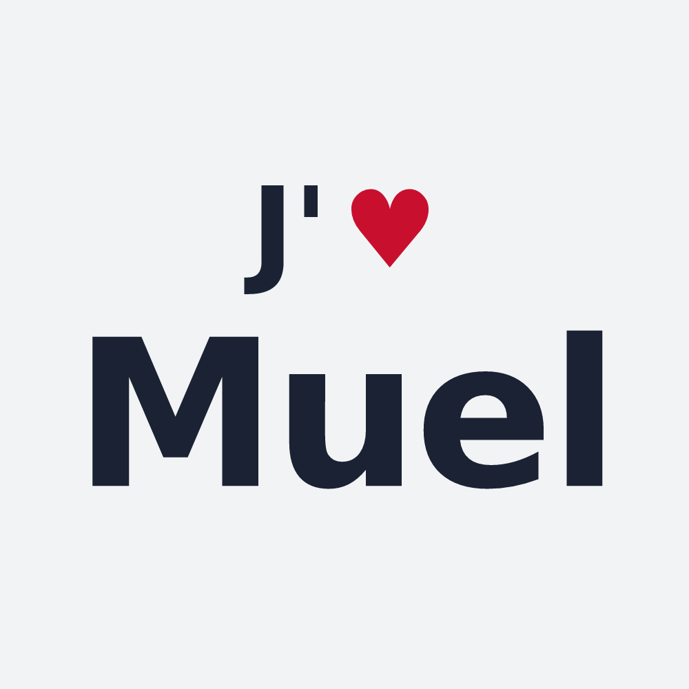 Poster personnalisé Muel — design J'aime Muel