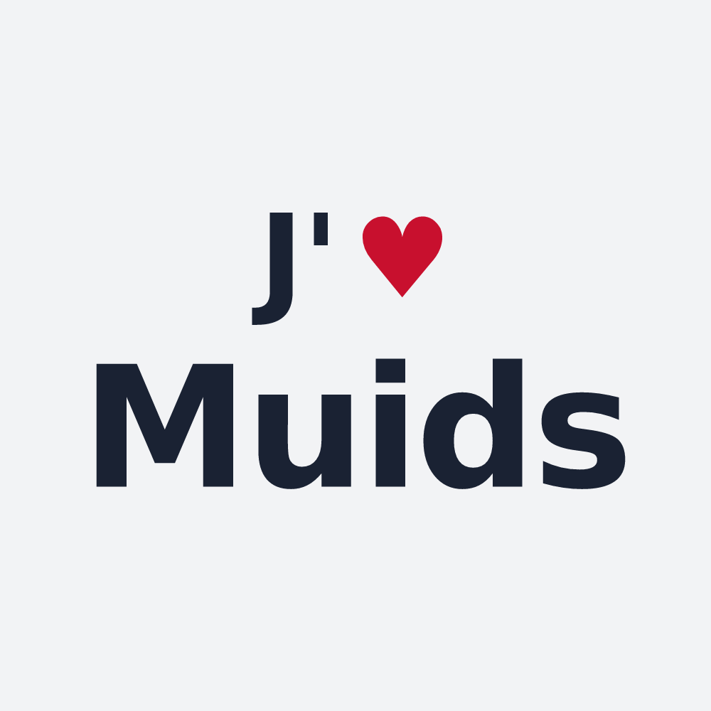 Poster personnalisé Muids — design « J'aime Muids » imprimé sur le poster