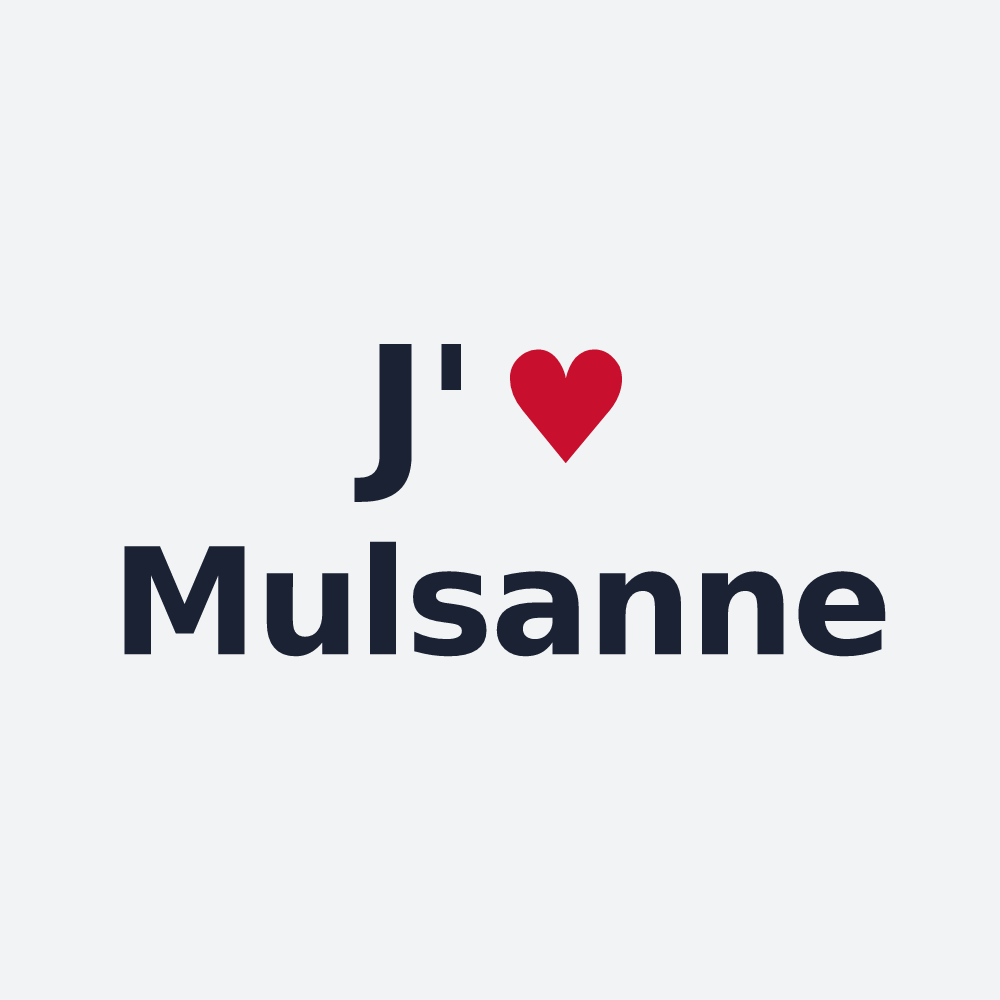 Poster personnalisé Mulsanne — design « J'aime Mulsanne » imprimé sur le poster