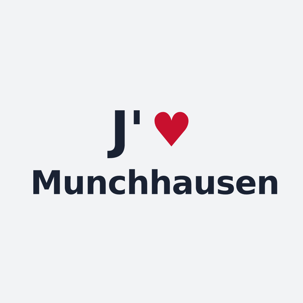 Poster personnalisé Munchhausen — design J'aime Munchhausen
