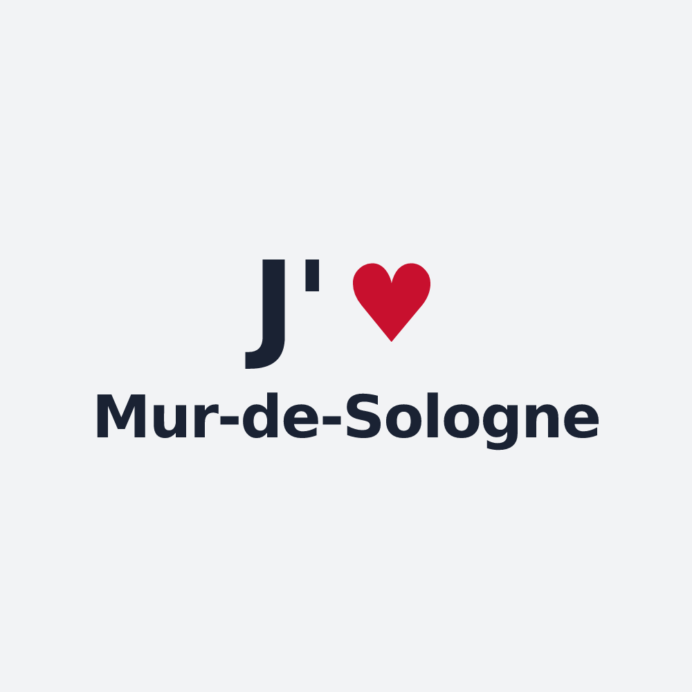 Poster personnalisé Mur-de-Sologne — design J'aime Mur-de-Sologne