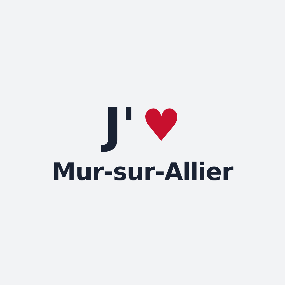 Poster personnalisé Mur-sur-Allier — design J'aime Mur-sur-Allier