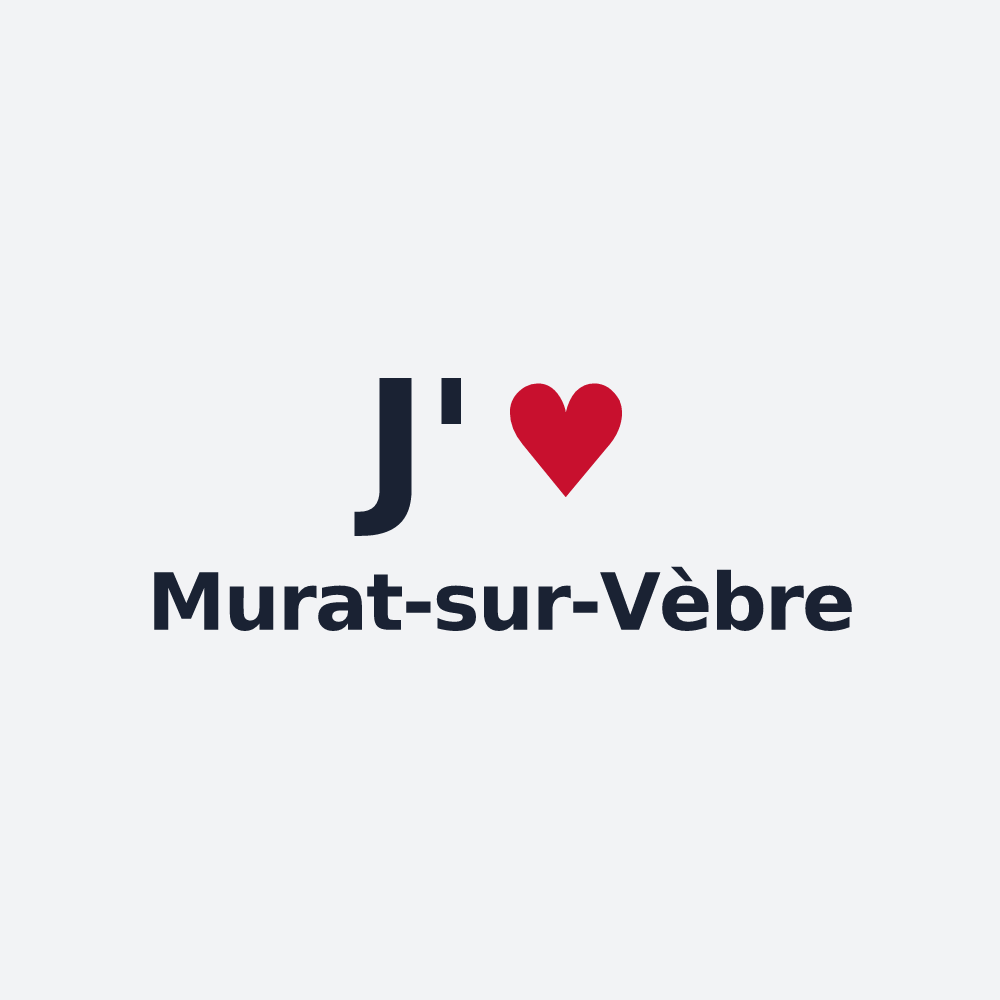 Poster personnalisé Murat-sur-Vèbre — design J'aime Murat-sur-Vèbre