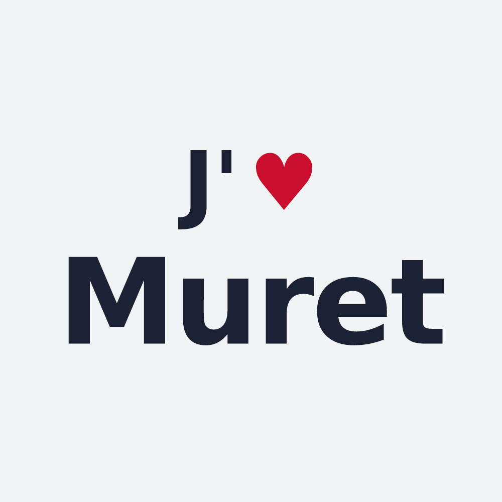 Poster personnalisé Muret — design « J'aime Muret » imprimé sur le poster