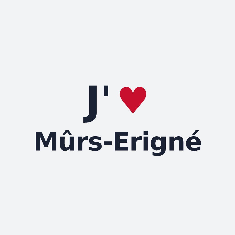 Poster personnalisé Mûrs-Erigné — design J'aime Mûrs-Erigné