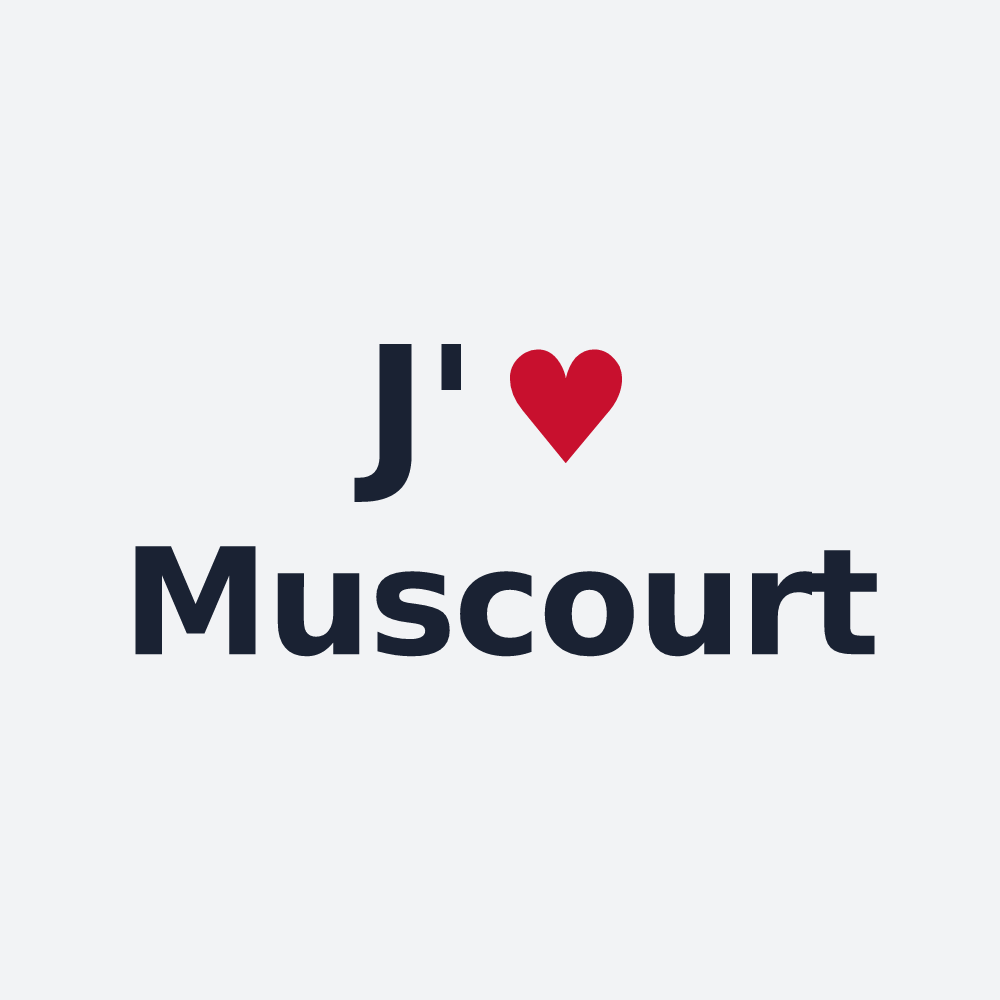 Poster personnalisé Muscourt — design « J'aime Muscourt » imprimé sur le poster