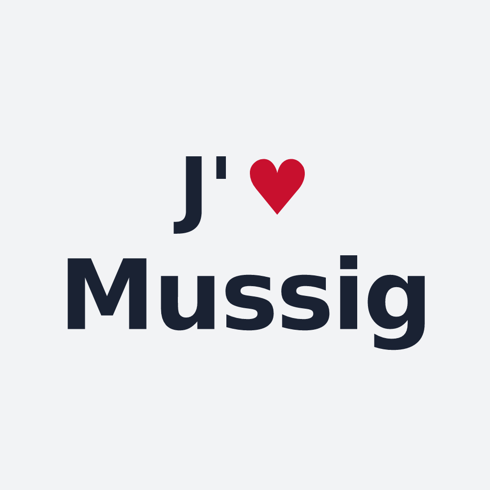 Poster personnalisé Mussig — design J'aime Mussig