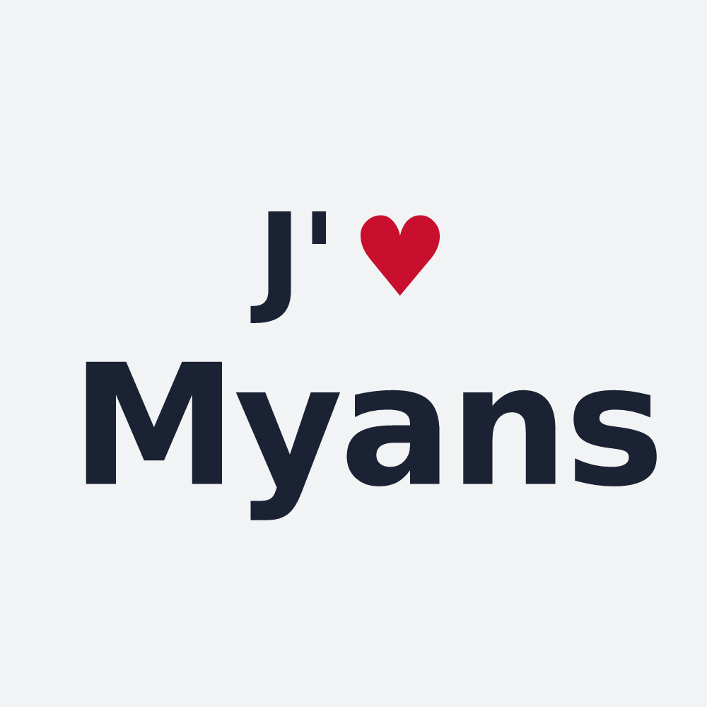 Poster personnalisé Myans — design J'aime Myans