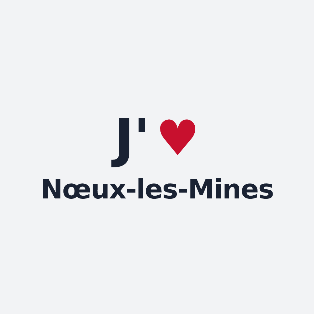 Poster personnalisé Nœux-les-Mines — design J'aime Nœux-les-Mines
