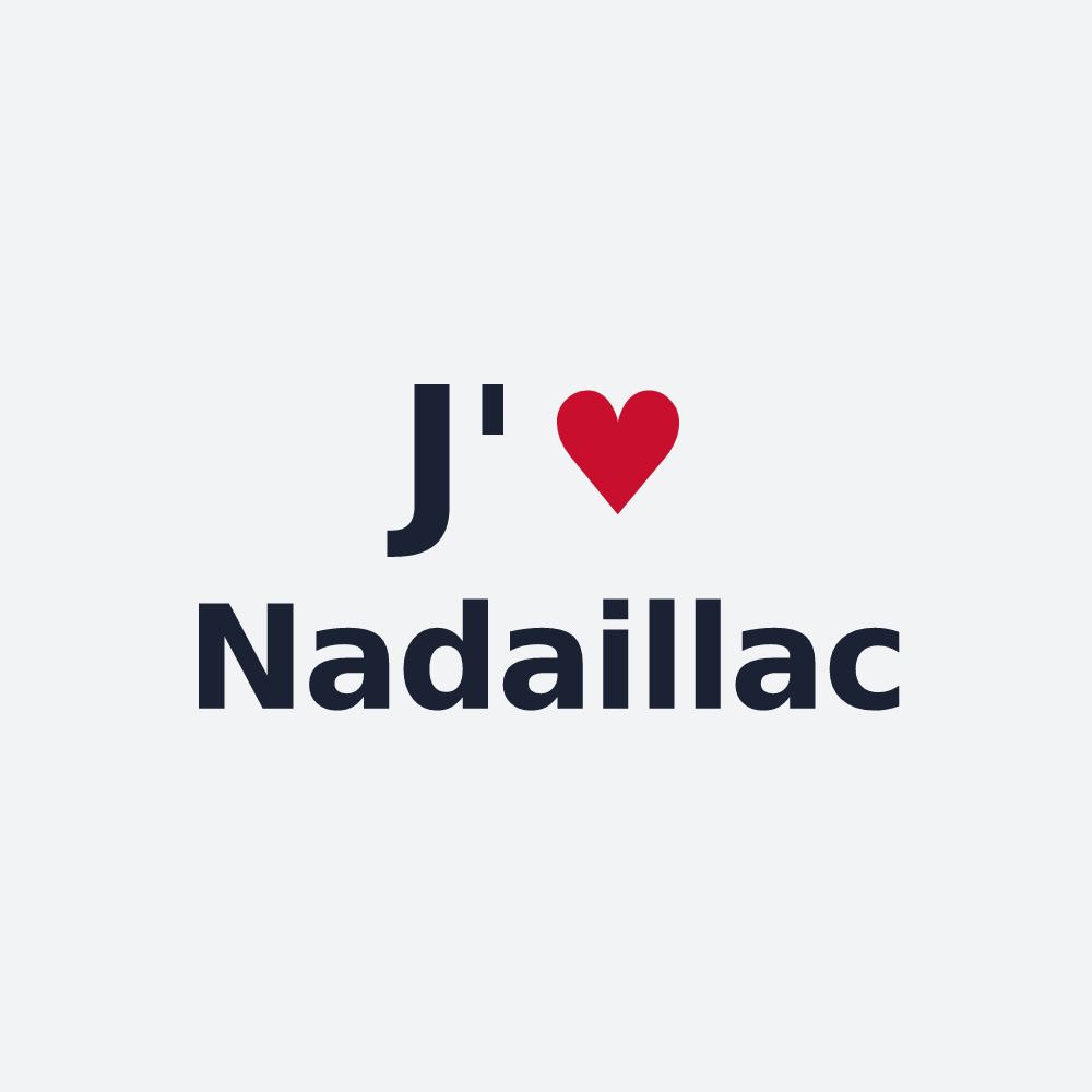 Poster personnalisé Nadaillac — design « J'aime Nadaillac » imprimé sur le poster
