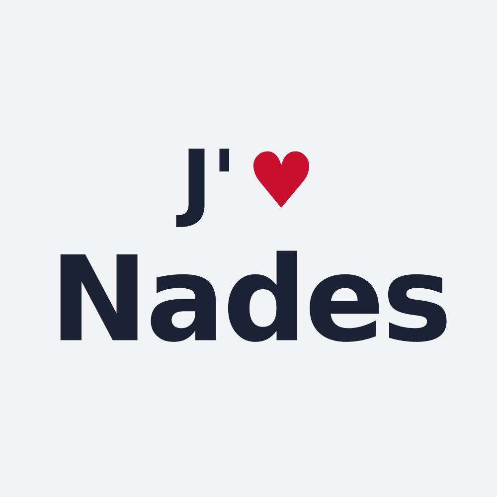 Poster personnalisé Nades — design J'aime Nades