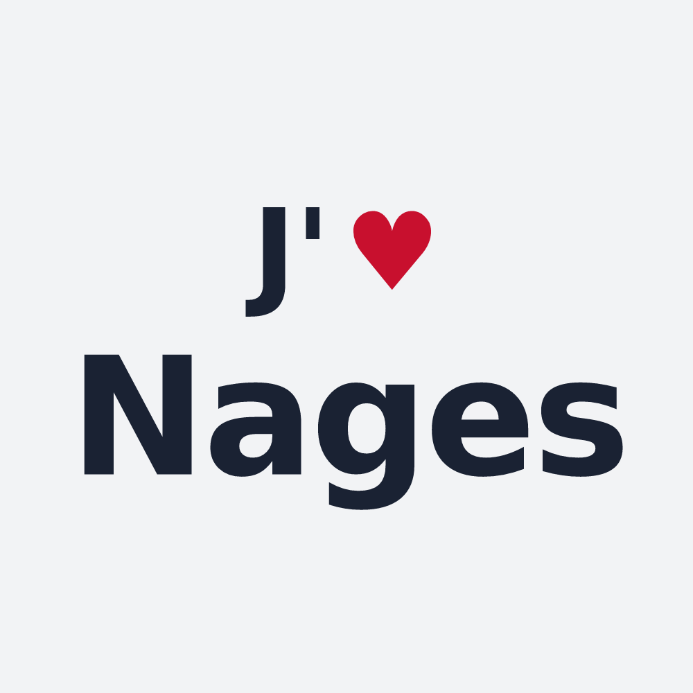 Poster personnalisé Nages — design J'aime Nages