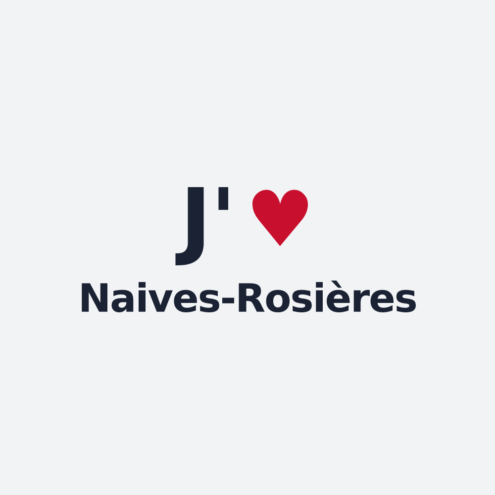 Poster personnalisé Naives-Rosières — design « J'aime Naives-Rosières » imprimé sur le poster