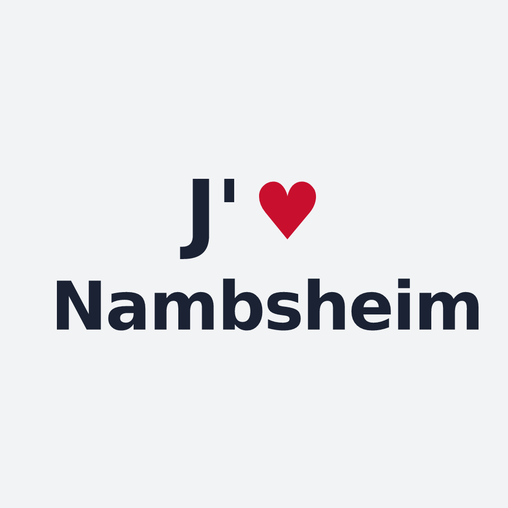 Poster personnalisé Nambsheim — design « J'aime Nambsheim » imprimé sur le poster