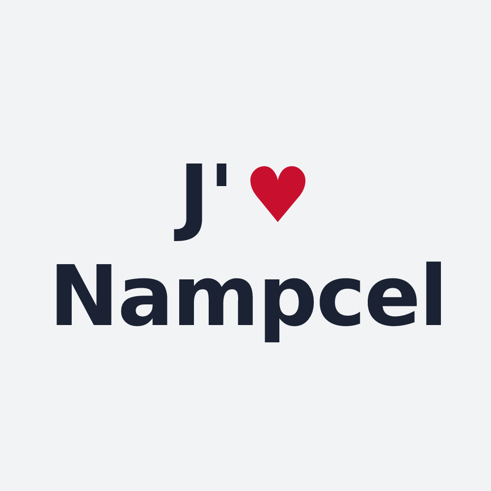 Poster personnalisé Nampcel — design J'aime Nampcel