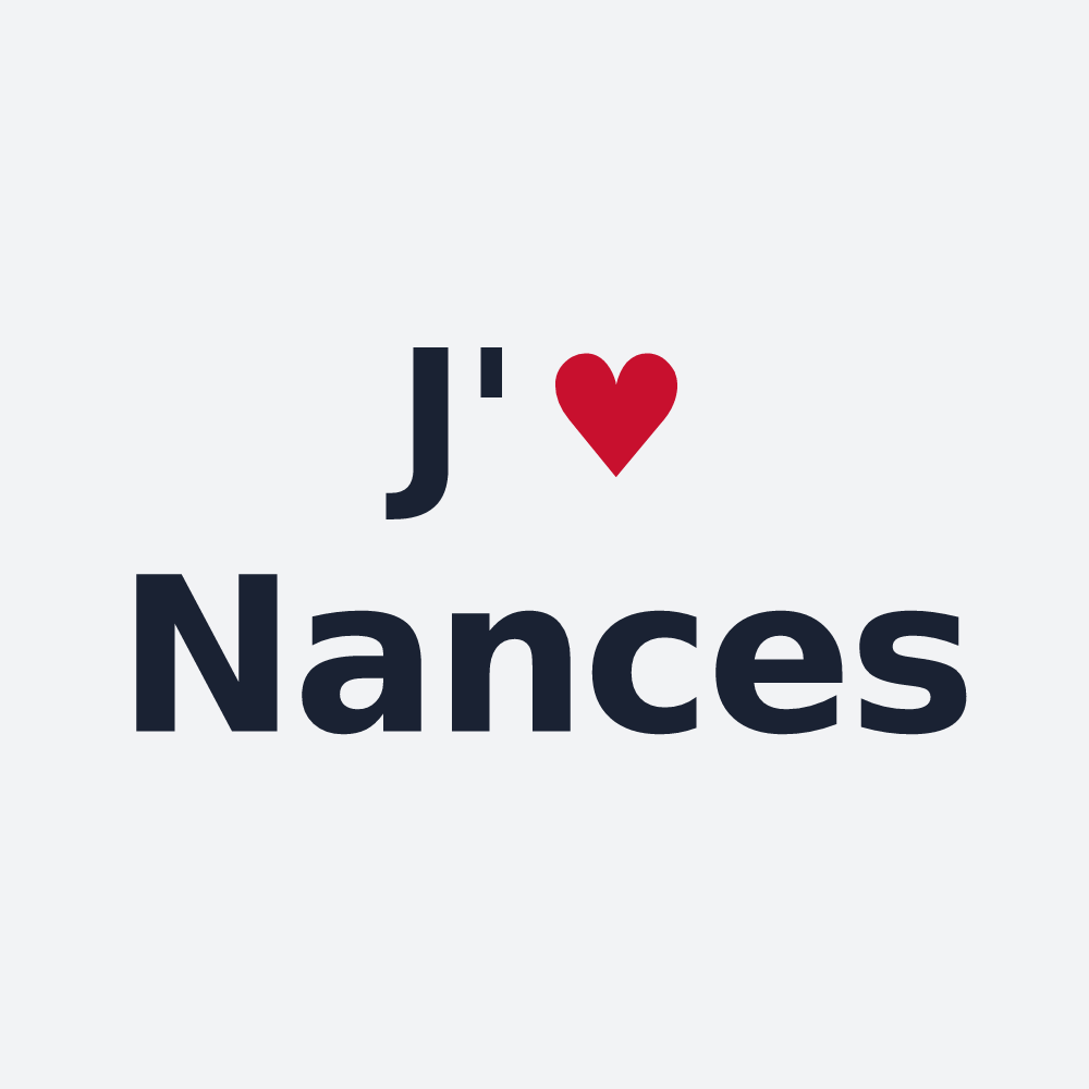 Poster personnalisé Nances — design « J'aime Nances » imprimé sur le poster