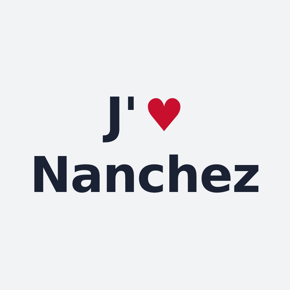Poster personnalisé Nanchez — design J'aime Nanchez