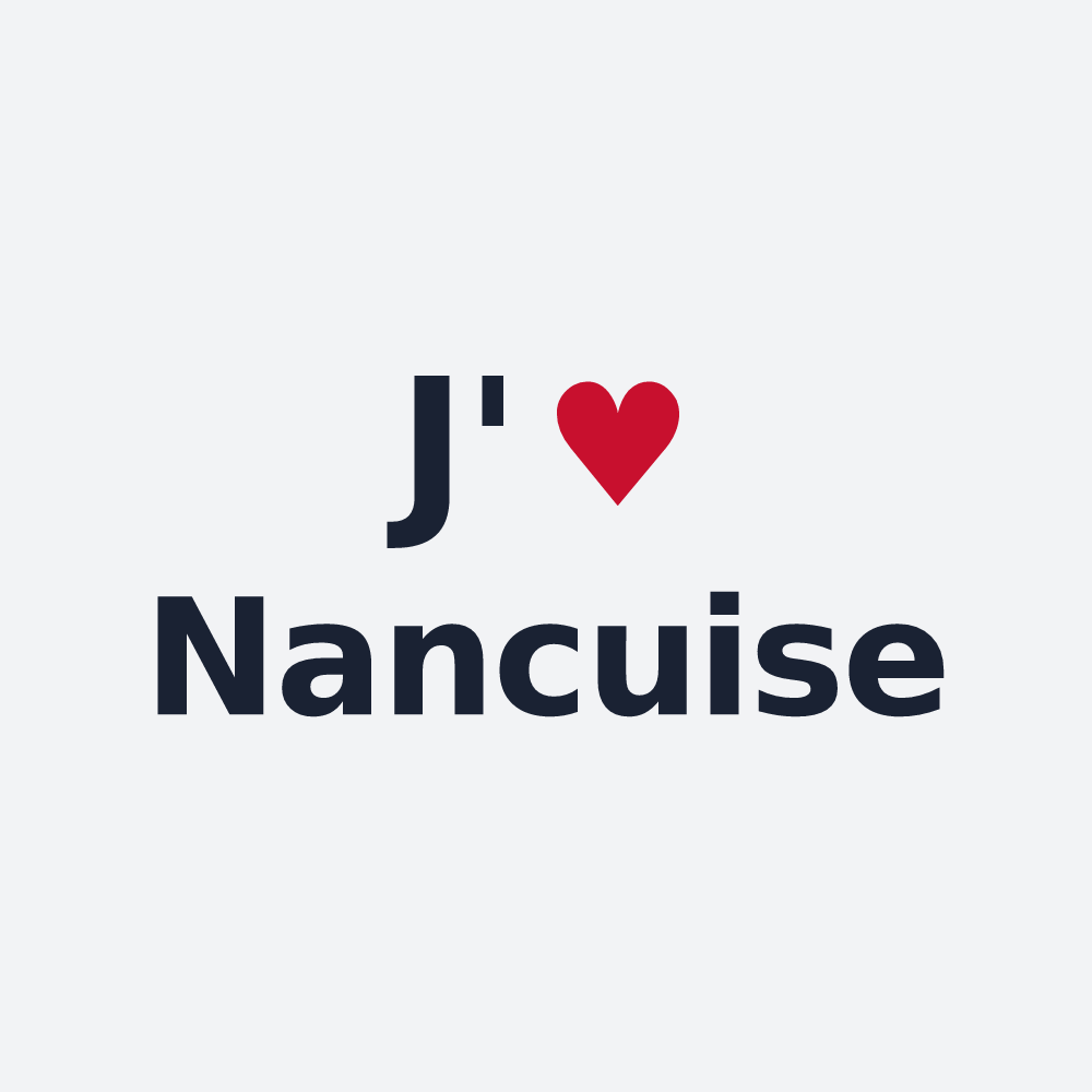 Poster personnalisé Nancuise — design J'aime Nancuise