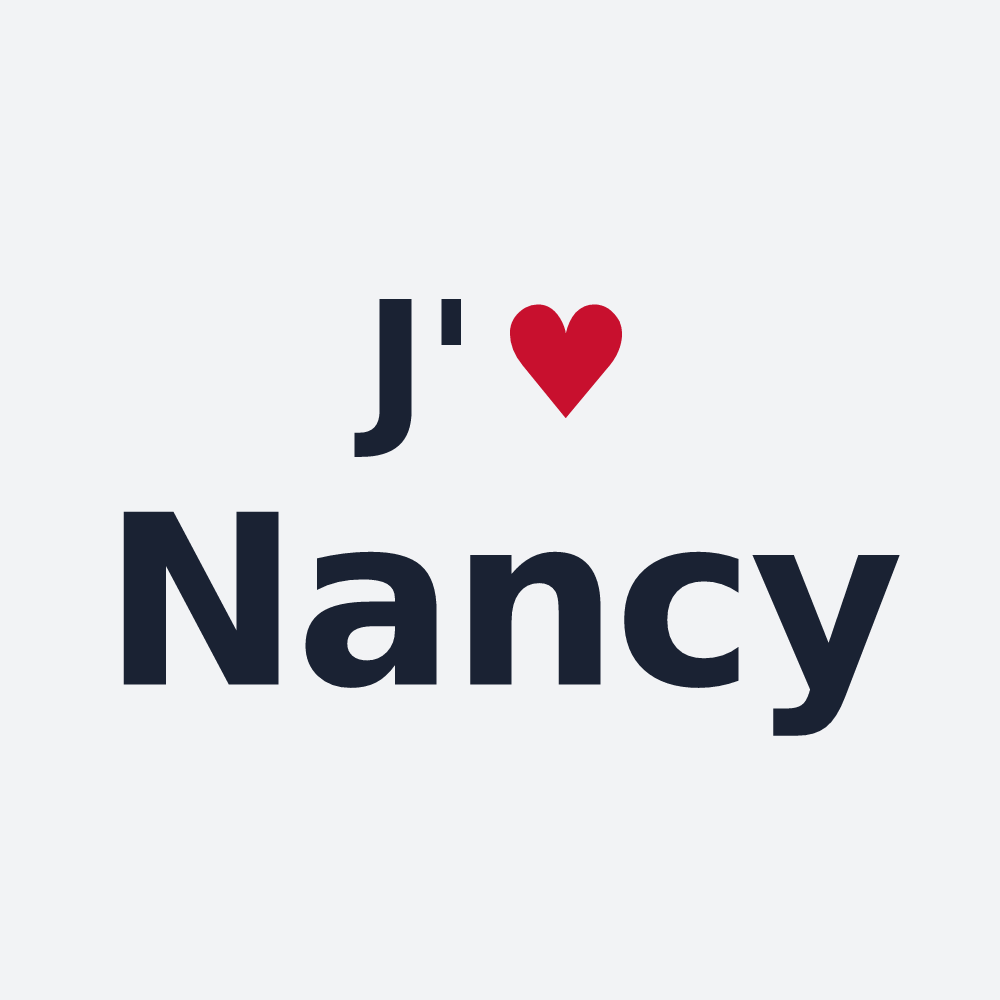 Poster personnalisé Nancy — design J'aime Nancy
