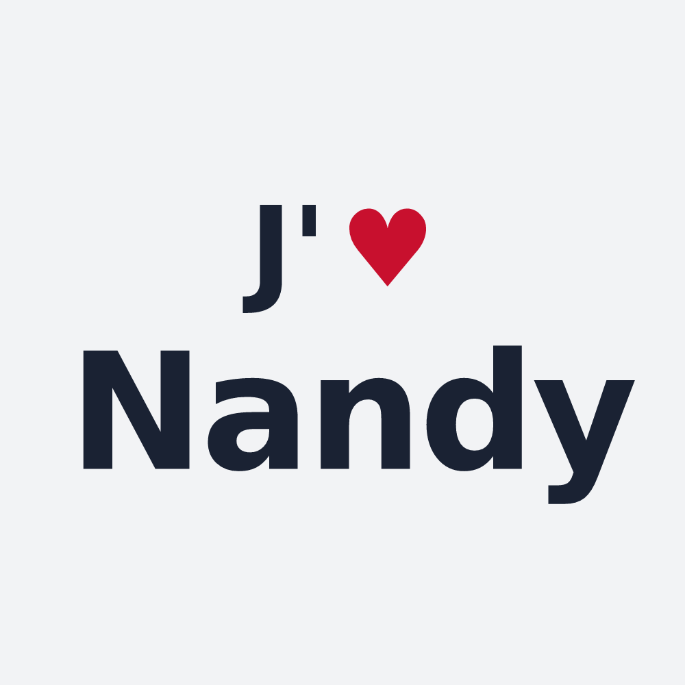 Poster personnalisé Nandy — design J'aime Nandy