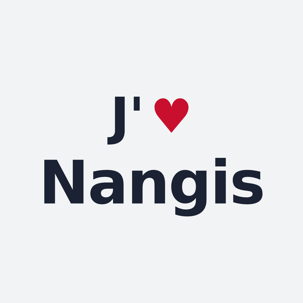 Poster personnalisé Nangis — design J'aime Nangis