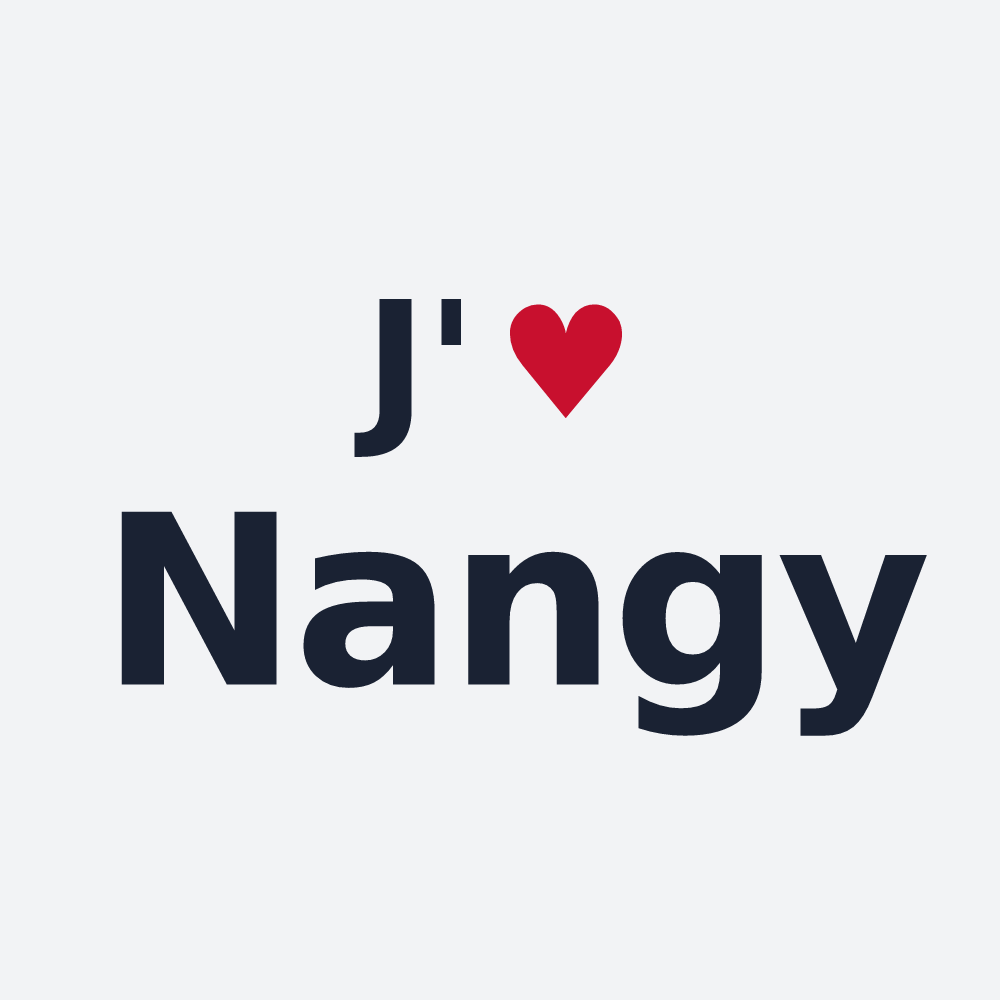 Poster personnalisé Nangy — design J'aime Nangy