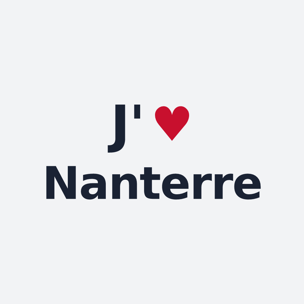 Poster personnalisé Nanterre — design J'aime Nanterre