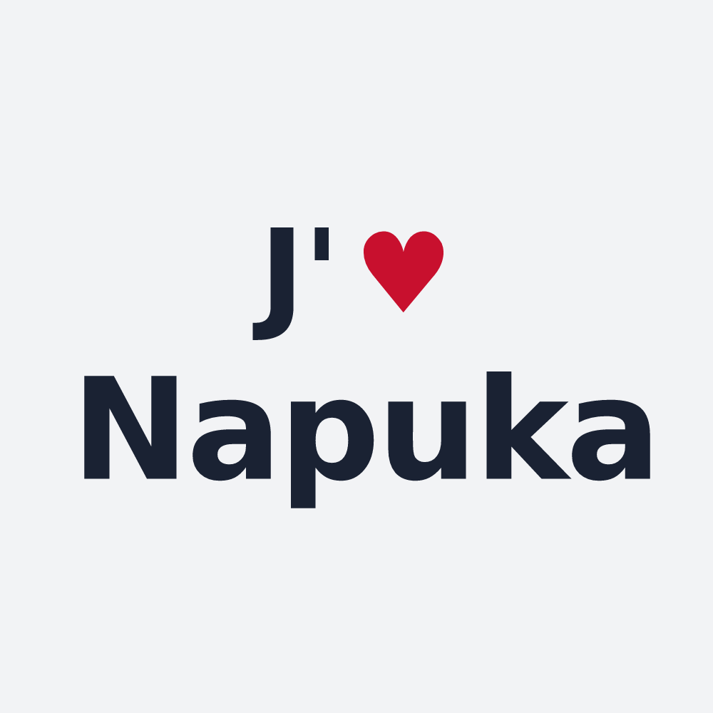 Poster personnalisé Napuka — design J'aime Napuka