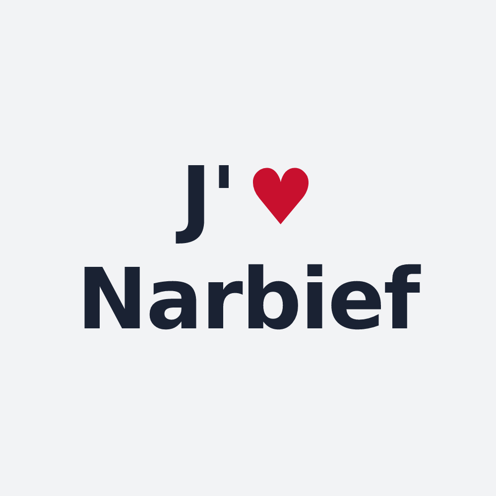 Poster personnalisé Narbief — design J'aime Narbief