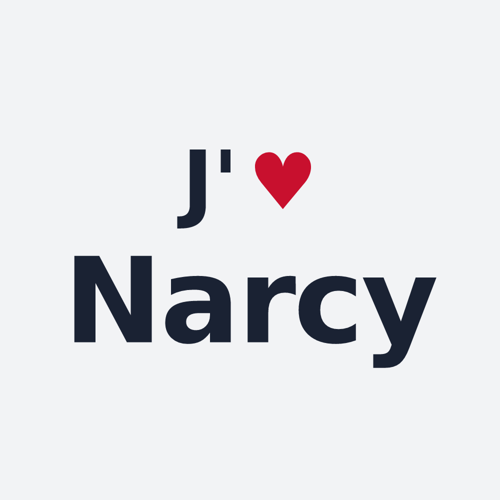 Poster personnalisé Narcy — design J'aime Narcy