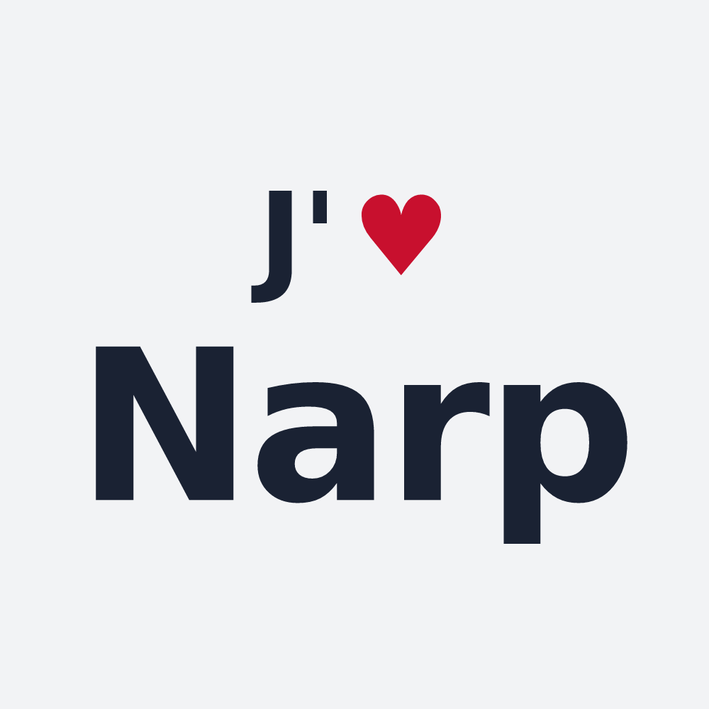 Poster personnalisé Narp — design J'aime Narp