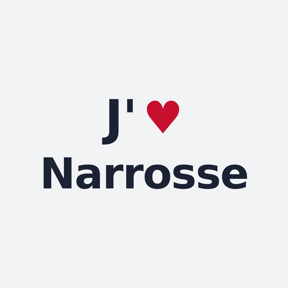 Poster personnalisé Narrosse — design J'aime Narrosse