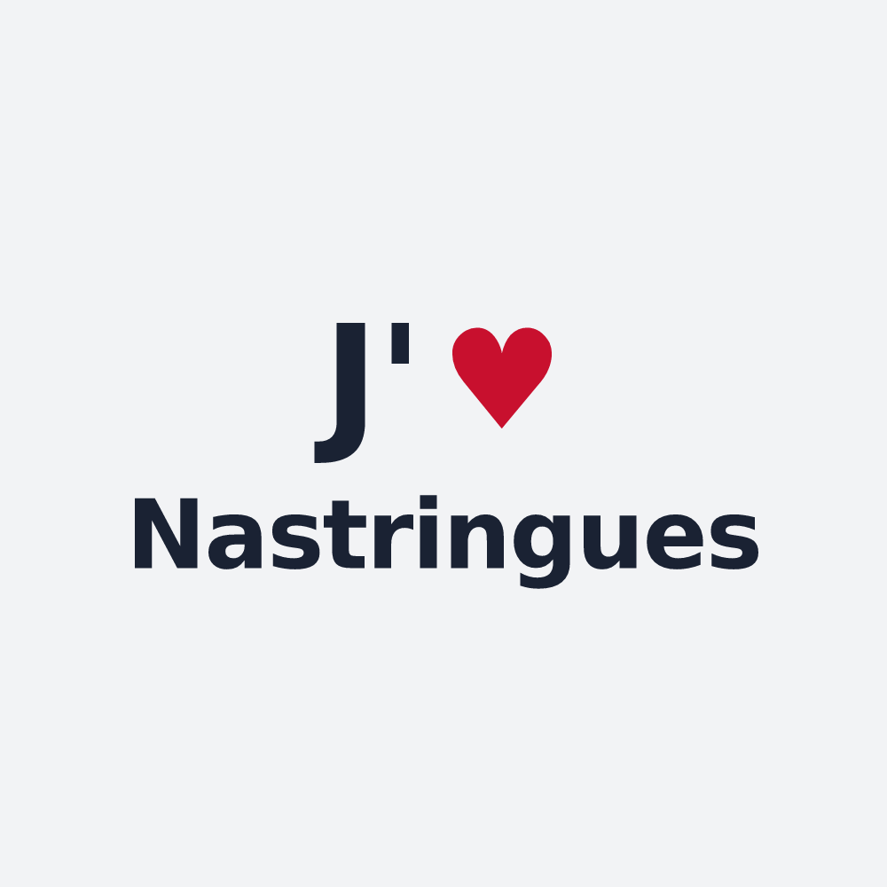 Poster personnalisé Nastringues — design J'aime Nastringues