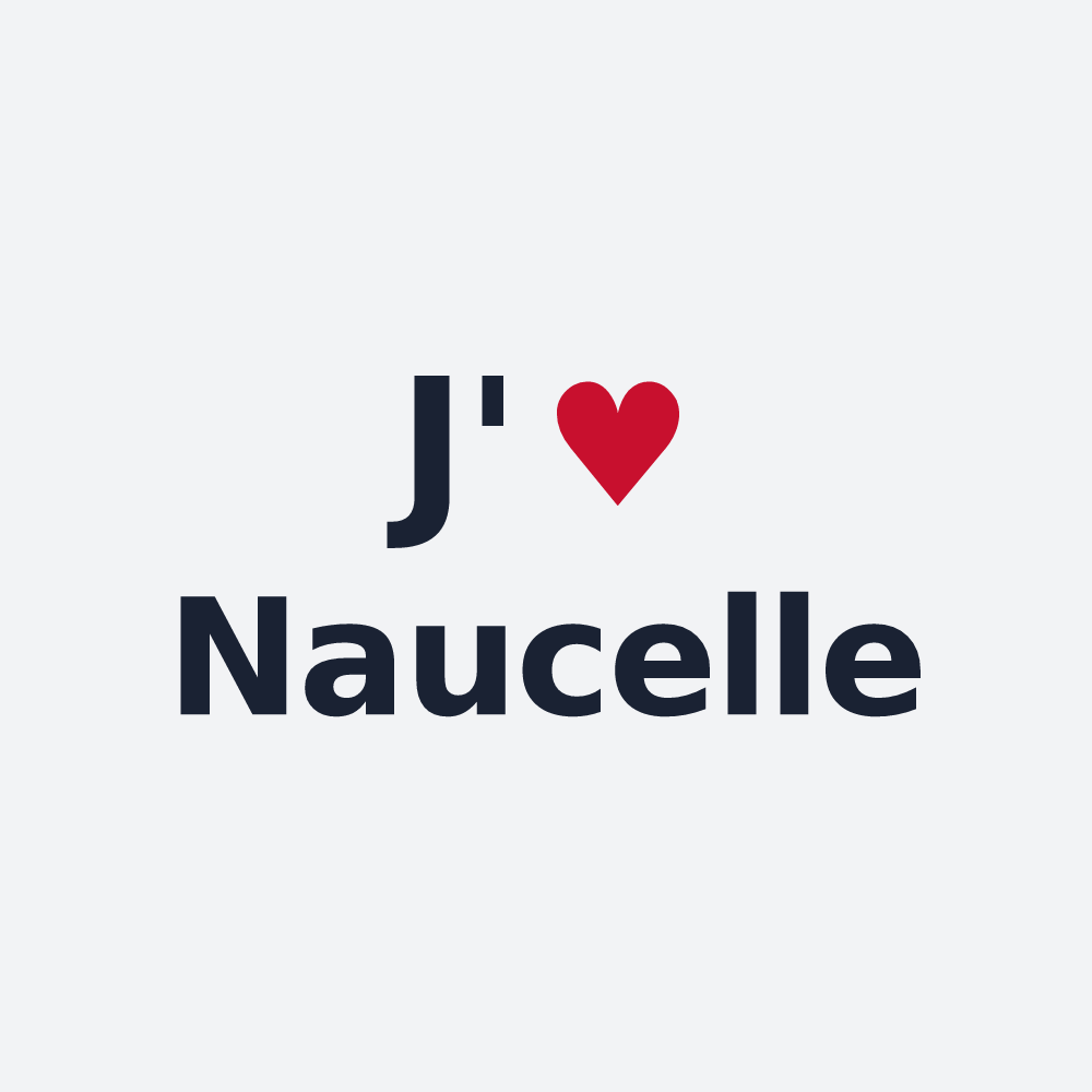Poster personnalisé Naucelle — design « J'aime Naucelle » imprimé sur le poster