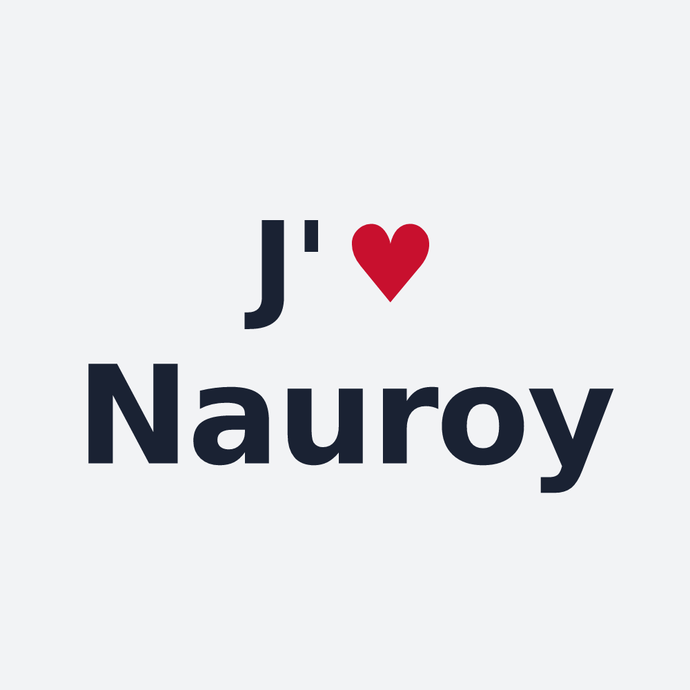 Poster personnalisé Nauroy — design « J'aime Nauroy » imprimé sur le poster
