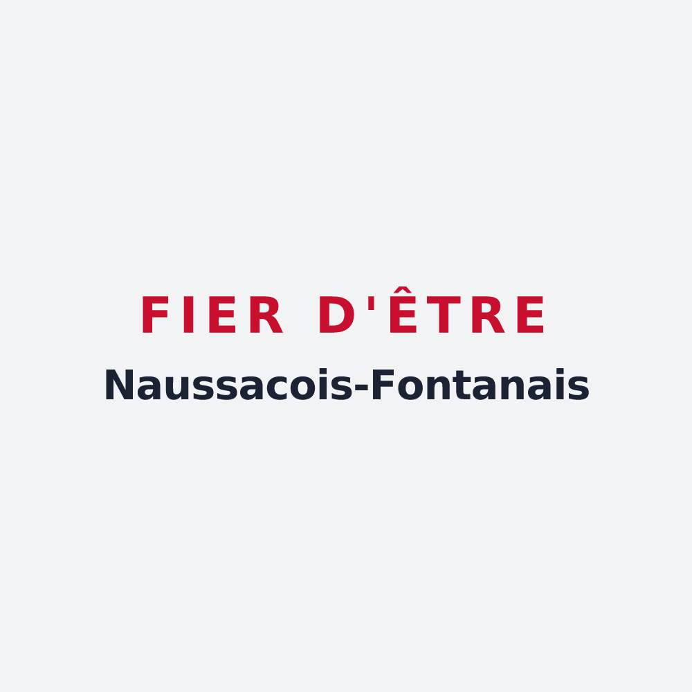 Poster « Fier d'être Naussacois-Fontanais » — design pour Naussac-Fontanes