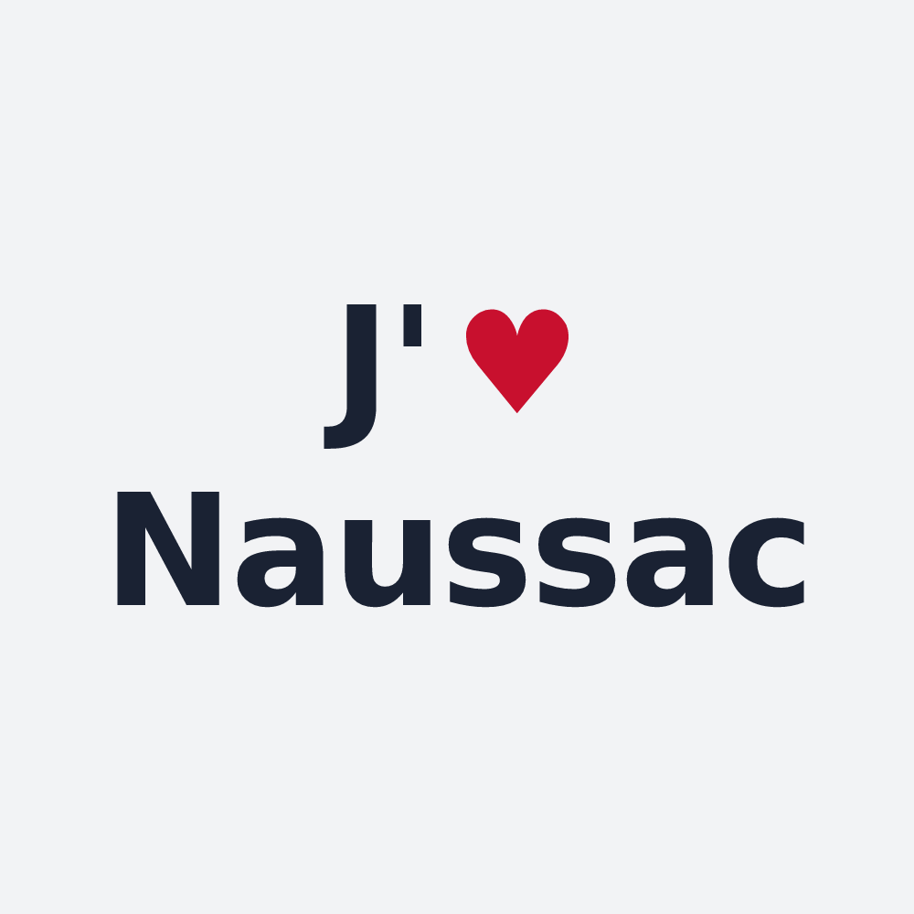 Poster personnalisé Naussac — design J'aime Naussac