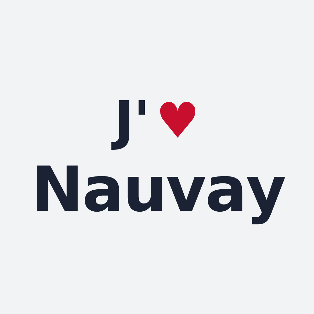 Poster personnalisé Nauvay — design J'aime Nauvay