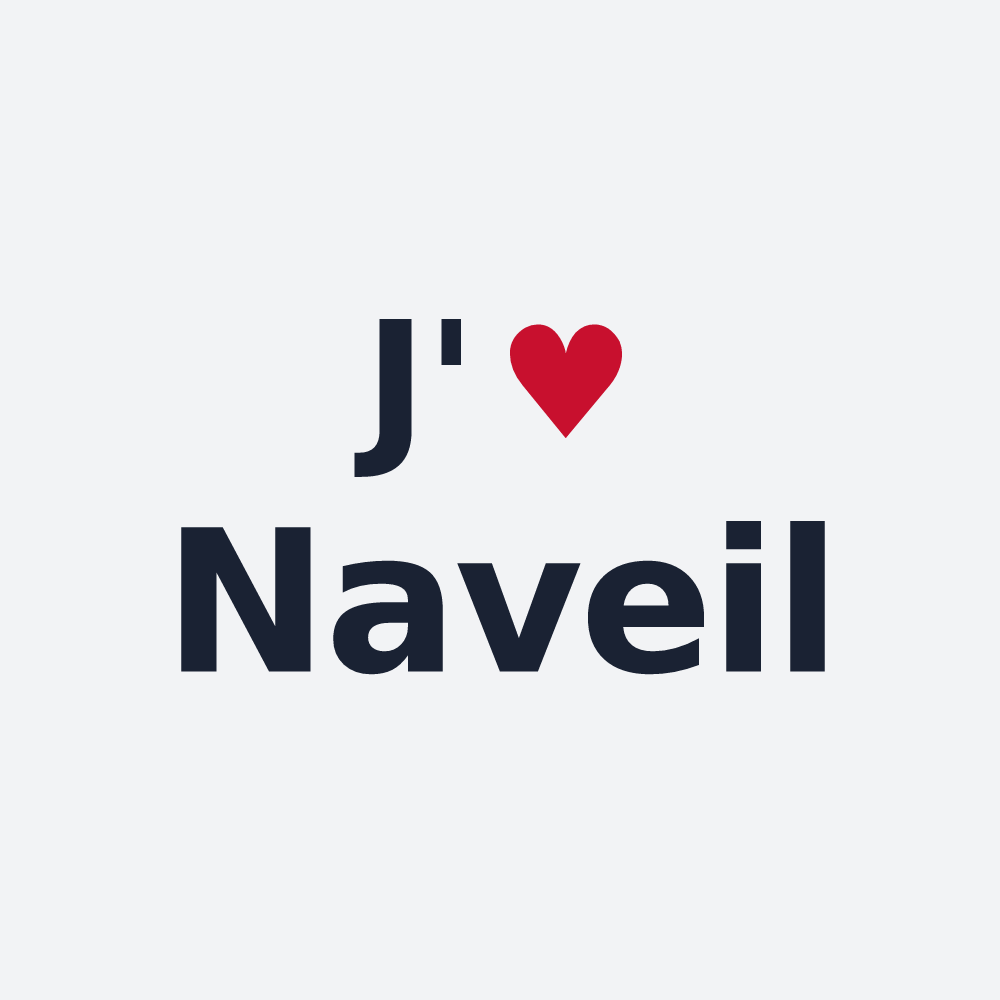 Poster personnalisé Naveil — design J'aime Naveil