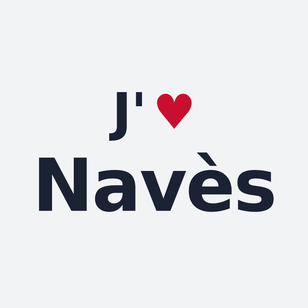 Poster personnalisé Navès — design J'aime Navès