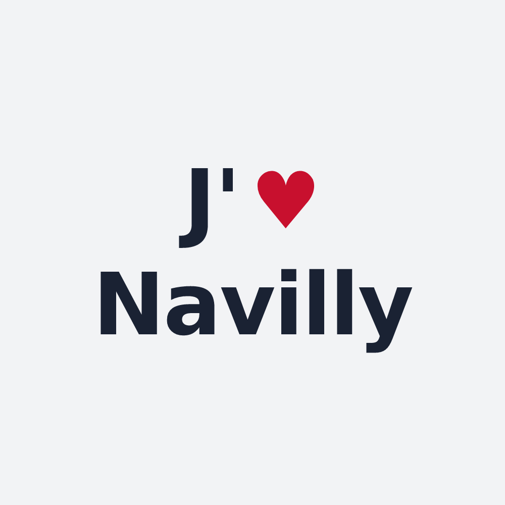 Poster personnalisé Navilly — design J'aime Navilly